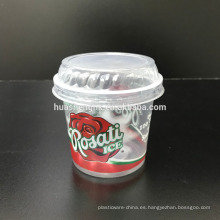 Tazas disponibles del batido 6oz / 170ml del plástico transparente de la categoría alimenticia de la alta calidad con las tapas para la venta al por mayor